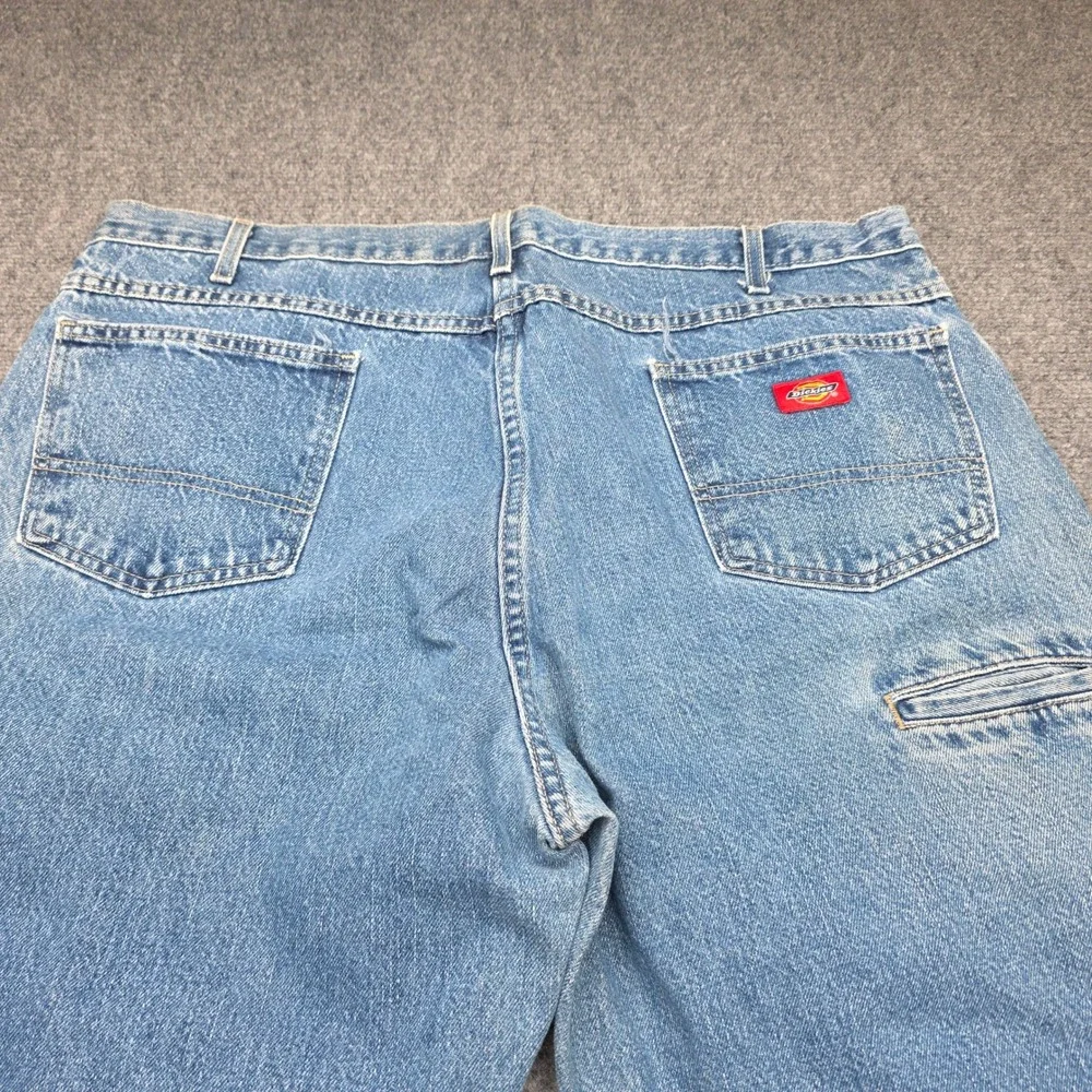 Dickies Mens 40x32 Double Knee Work Pants Jeans Blue Denim Utility Carpenter